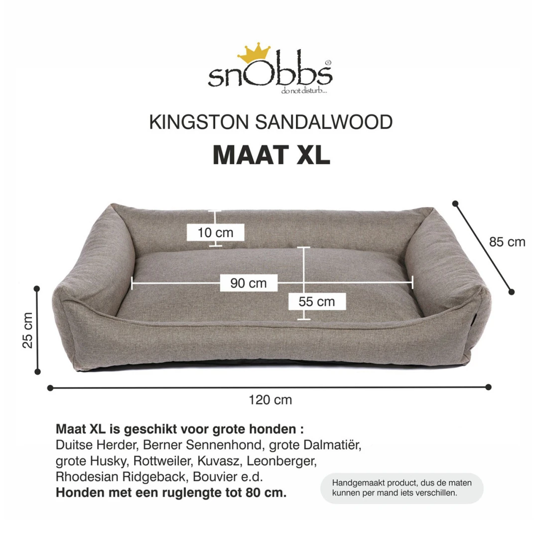SnObbs Orthopedische Hondenmand Kingston Sandalwood 11 SnObbs Orthopedische Hondenmand Kingston Sandalwood - Afbeelding 11