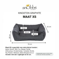 SnObbs Orthopedische Hondenmand Kingston Graphite -Beeztees Winkel 8718531868861 2