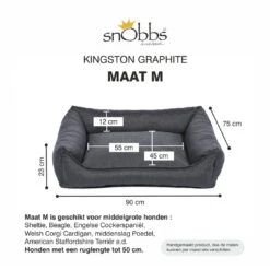 SnObbs Orthopedische Hondenmand Kingston Graphite -Beeztees Winkel 8718531868885 1