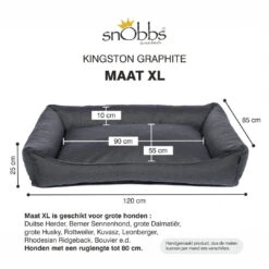 SnObbs Orthopedische Hondenmand Kingston Graphite -Beeztees Winkel 8718531868908 1