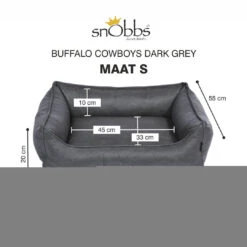 SnObbs Orthopedische Hondenmand Buffalo Cowboys Dark Grey 11 SnObbs Orthopedische Hondenmand Buffalo Cowboys Dark Grey -Beeztees Winkel 8718531869684 2