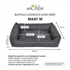 SnObbs Orthopedische Hondenmand Buffalo Cowboys Dark Grey 13 SnObbs Orthopedische Hondenmand Buffalo Cowboys Dark Grey -Beeztees Winkel 8718531869691 1