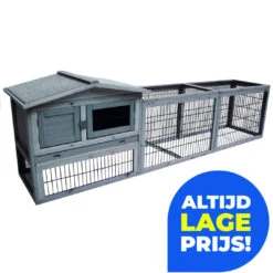 Beeztees Konijnenkooi Sunshine Grijs 230 X 53 X 70 Cm
