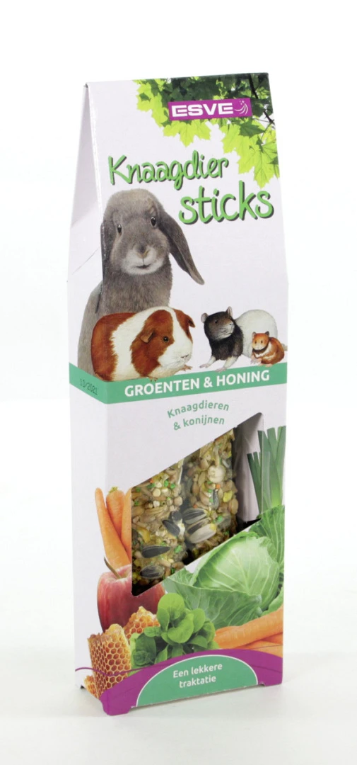 ESVE Knaagdiersticks Groenten En Honing 2 St 1 ESVE Knaagdiersticks Groenten En Honing 2 St