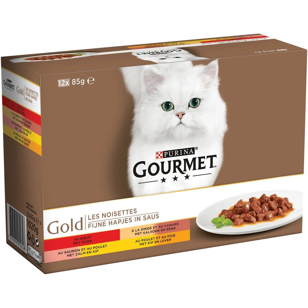 Gourmet Kattenvoer Gold Fijne Hapjes 12 X 85 Gr 1 Gourmet Kattenvoer Gold Fijne Hapjes 12 X 85 Gr