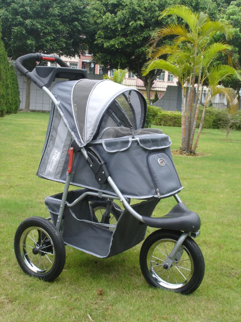 Innopet Hondenbuggy Comfort AIR Dark Grey/light Grey 2 Innopet Hondenbuggy Comfort AIR Dark Grey/light Grey - Afbeelding 2
