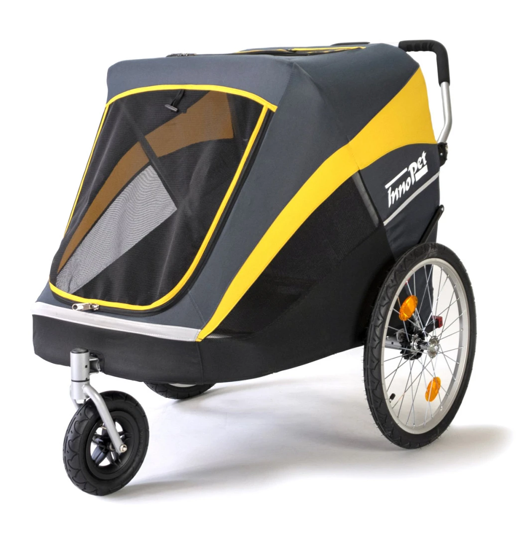 Innopet Hondenfietskar/-buggy Set Hercules Grey/Yellow 1 Innopet Hondenfietskar/-buggy Set Hercules Grey/Yellow