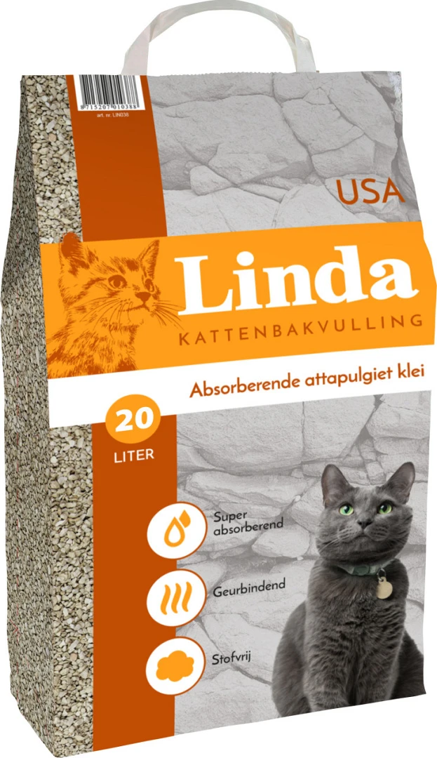 Linda Kattenbakvulling USA (Oranje) 20 Ltr 1 Linda Kattenbakvulling USA (Oranje) 20 Ltr