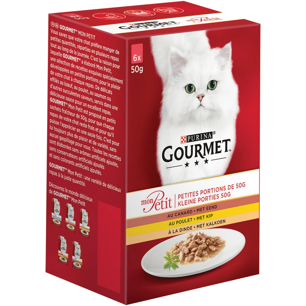 Gourmet Kattenvoer Mon Petit Gevogelte 6 X 50 Gr