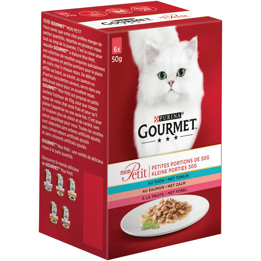 Gourmet Kattenvoer Mon Petit Vis 6 X 50 Gr