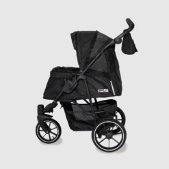 Innopet Hondenbuggy Premium Cozy Black 6 Innopet Hondenbuggy Premium Cozy Black -Beeztees Winkel PremiumCozy Black zijkant half open