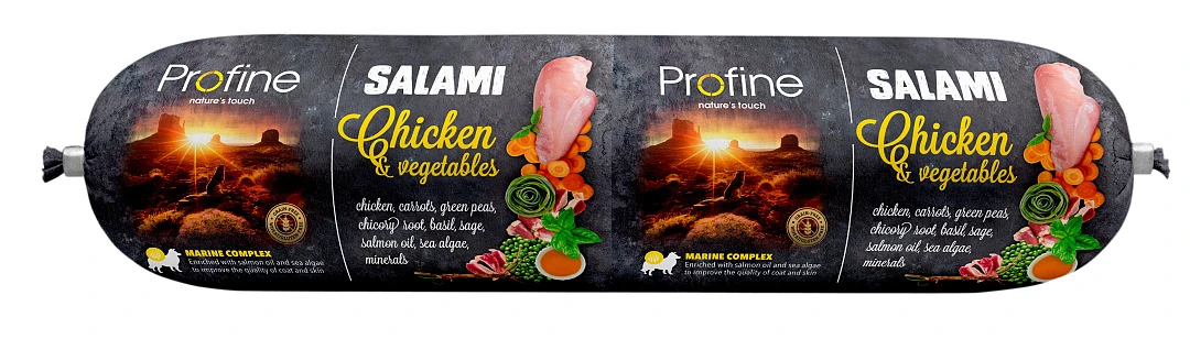Profine SALAMI Kip Met Groenten 800 Gr 1 Profine SALAMI Kip Met Groenten 800 Gr
