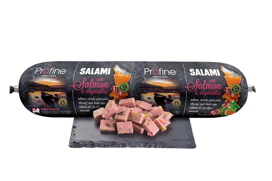 Profine SALAMI Zalm Met Groenten 800 Gr 2 Profine SALAMI Zalm Met Groenten 800 Gr - Afbeelding 2