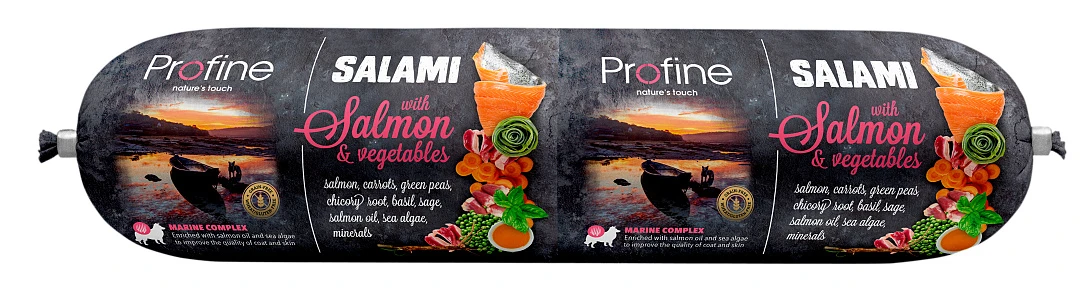 Profine SALAMI Zalm Met Groenten 800 Gr 1 Profine SALAMI Zalm Met Groenten 800 Gr