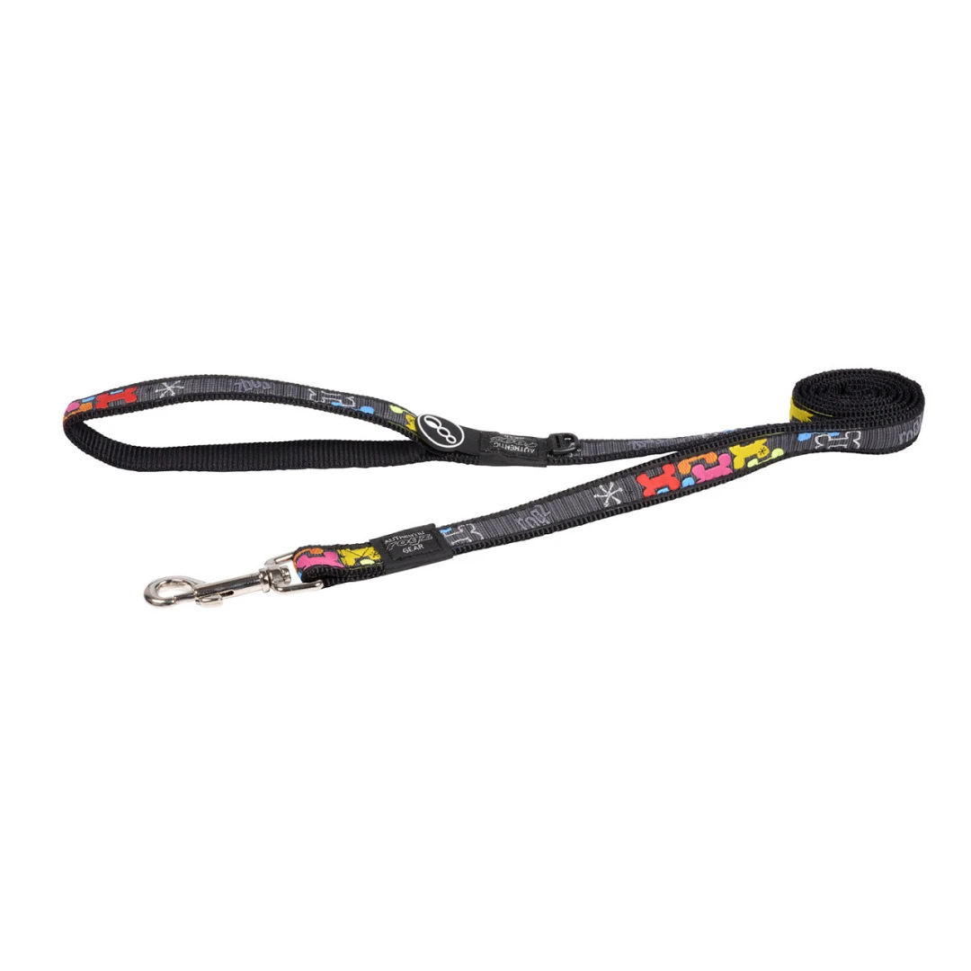 Rogz Hondenlijn Fancy Dress Multi Bone Black 3 Rogz Hondenlijn Fancy Dress Multi Bone Black - Afbeelding 3