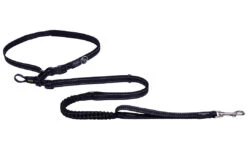 Rogz Hondenlijn Utility Handsfree Zwart 8 Rogz Hondenlijn Utility Handsfree Zwart -Beeztees Winkel RHLF06A Utility Handsfree Lead L Black DET1