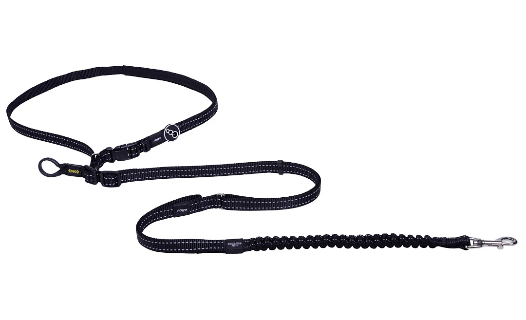 Rogz Hondenlijn Utility Handsfree Zwart 1 Rogz Hondenlijn Utility Handsfree Zwart