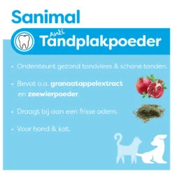 Sanimal Anti-Tandplakpoeder 60 Gr -Beeztees Winkel S181 2