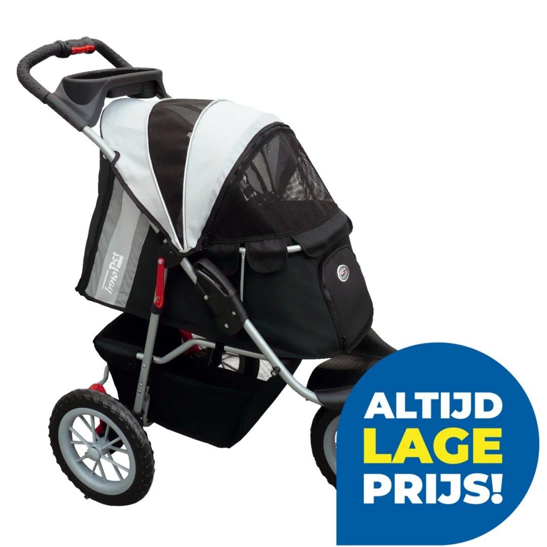 Innopet Hondenbuggy Comfort EFA ECO Black/Silver Grey 1 Innopet Hondenbuggy Comfort EFA ECO Black/Silver Grey