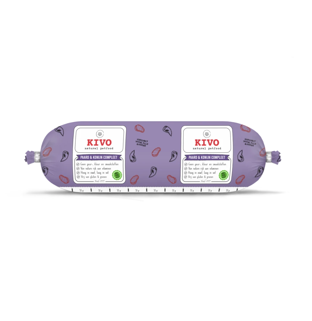 Kivo Hondenvoer Paard & Konijn Compleet 500 Gr 1 Kivo Hondenvoer Paard & Konijn Compleet 500 Gr