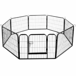 Prime Line Playpen Puppyren Black 8 Panelen