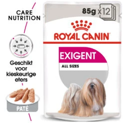 Royal Canin Hondenvoer Exigent 12 X 85 Gr -Beeztees Winkel royal canin exigent natvoeding kieskeurige volwassen kleine honden hero packshot
